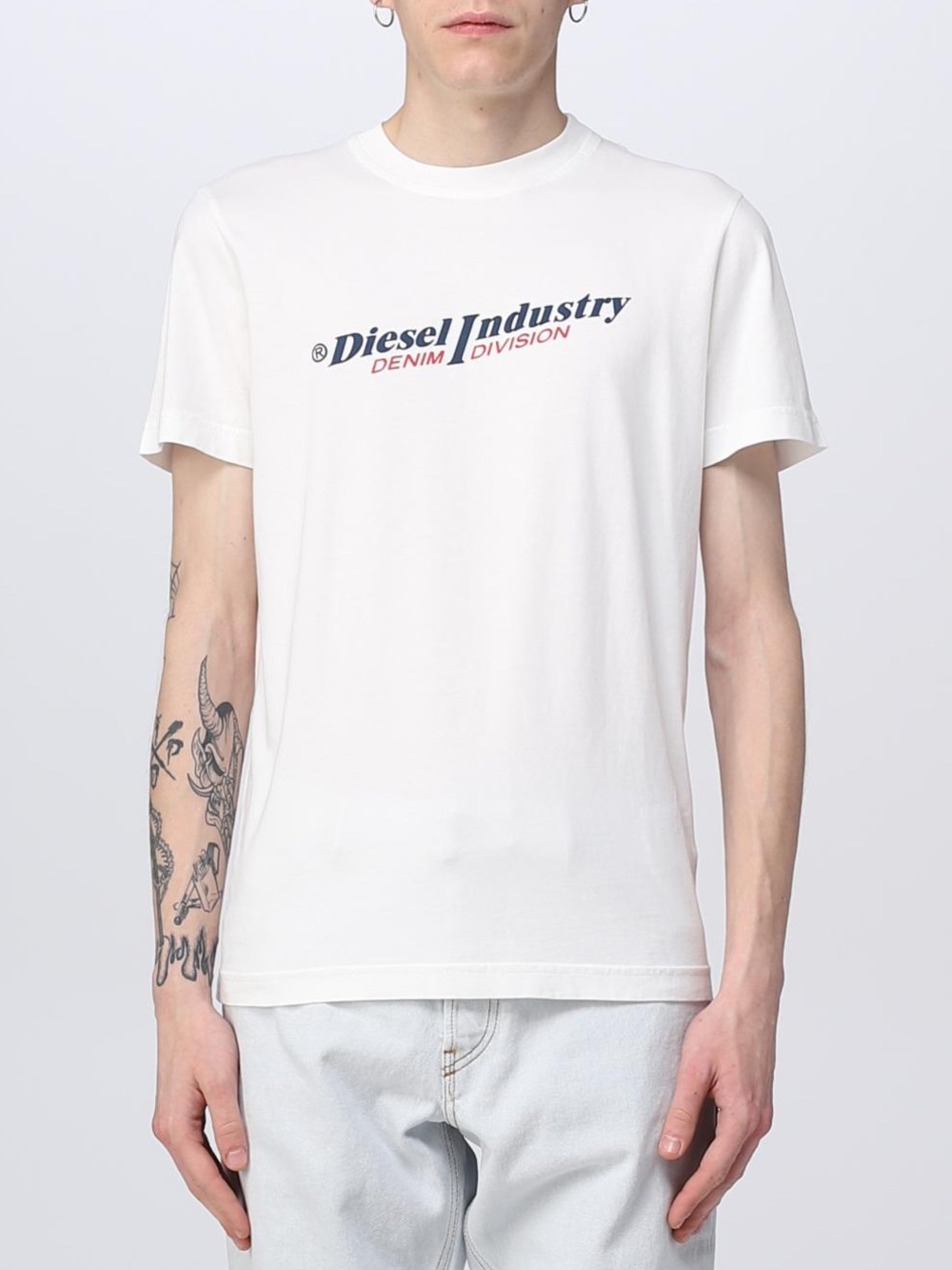 NWT Diesel White T-Diegor-Ind T-Shirt Medium
